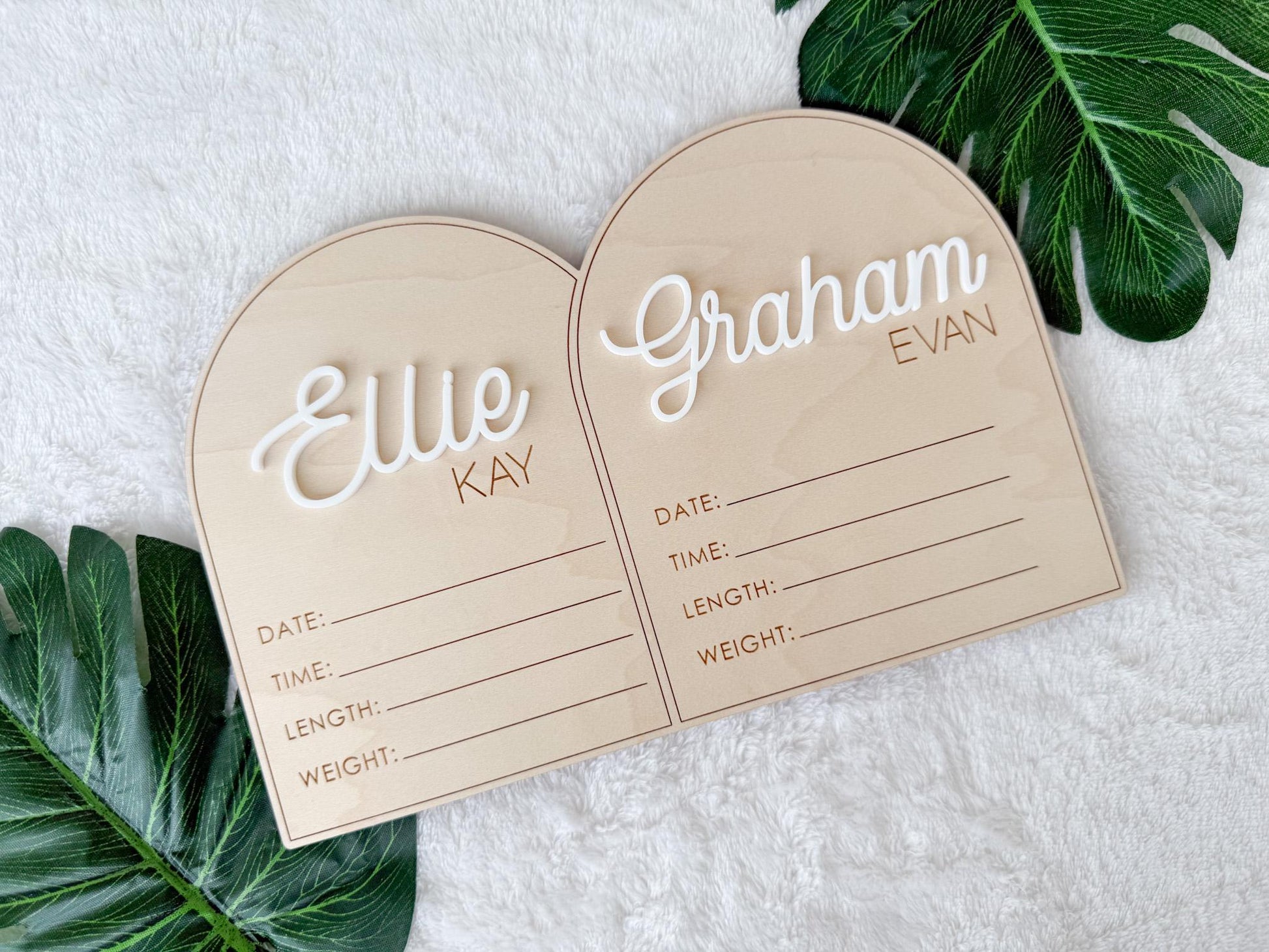 Twin Birth Announcement Sign, Twin Name Sign for Hospital, Twin Birth Stats Sign, Hospital Name sign for Twins, Baby Newborn Sign for Twins