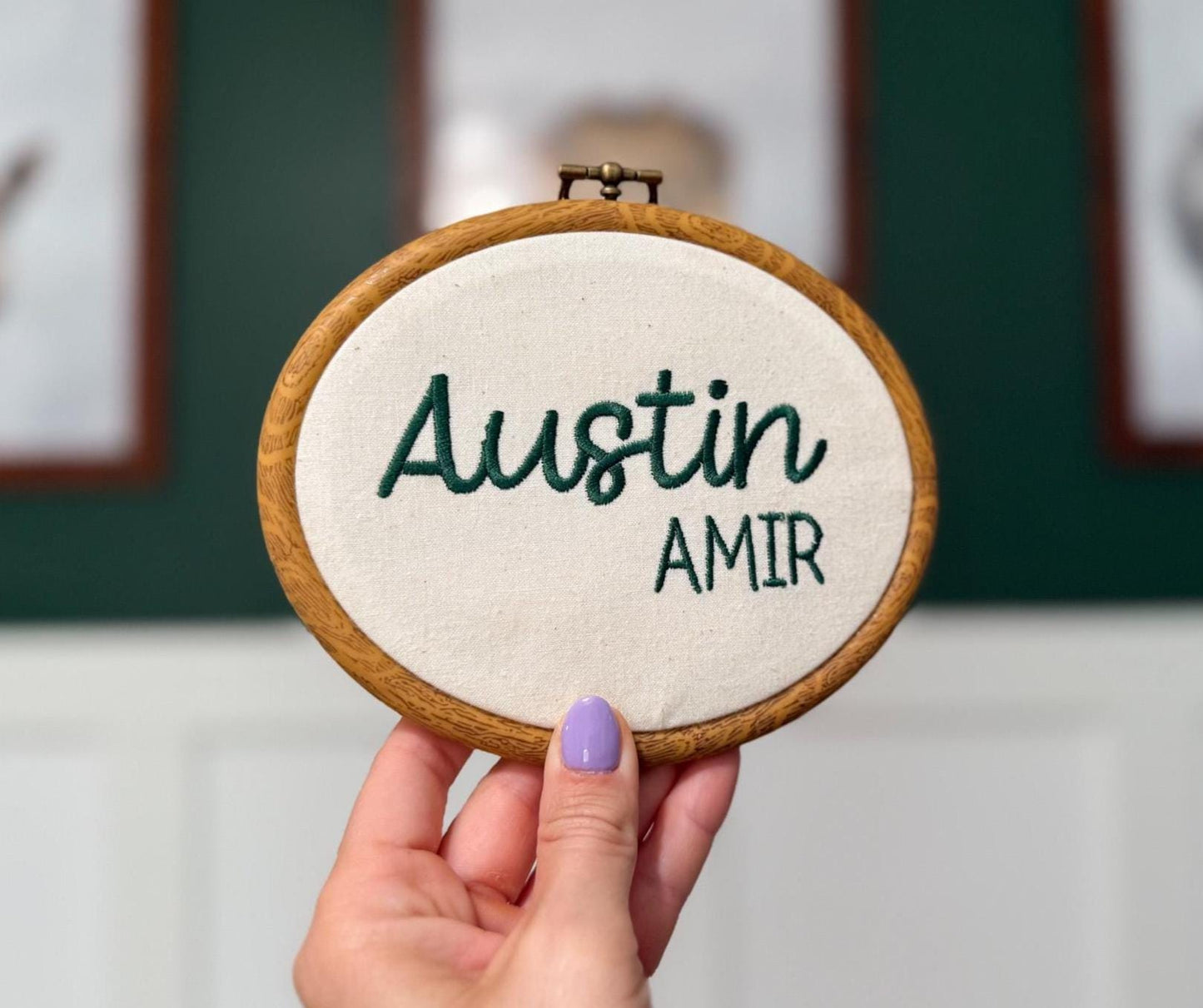 Embroidered Hospital Name Announcement, Embroidered Baby Name Sign Hospital, Embroidery Birth Announcement, Embroidery Hoop Nursery Decor