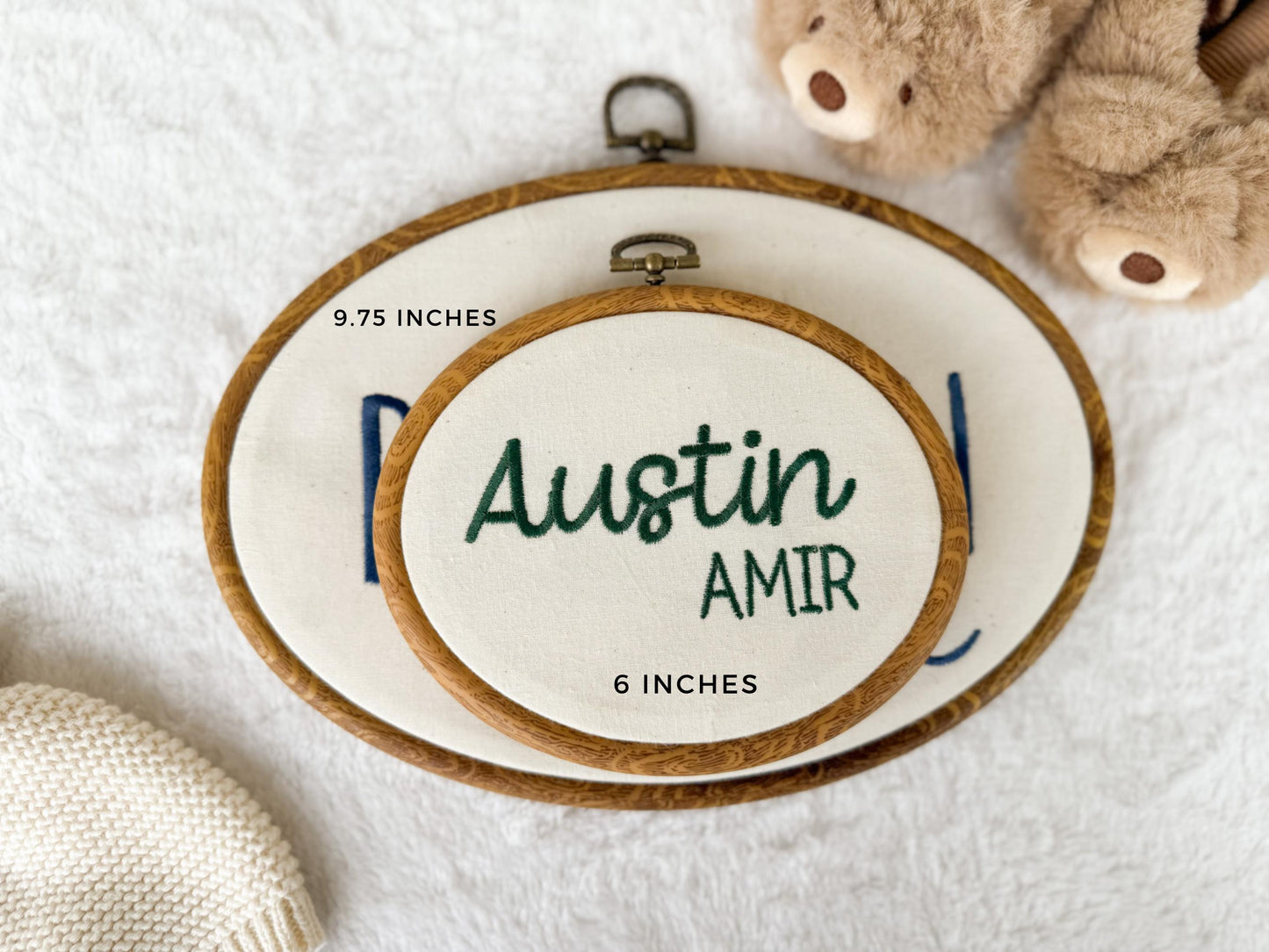 Embroidered Hospital Name Announcement, Embroidered Baby Name Sign Hospital, Embroidery Birth Announcement, Embroidery Hoop Nursery Decor