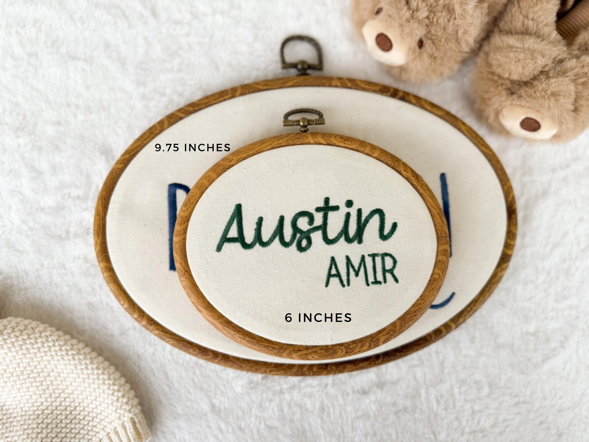 Embroidered Hospital Name Announcement, Embroidered Baby Name Sign Hospital, Embroidery Birth Announcement, Embroidery Hoop Nursery Decor