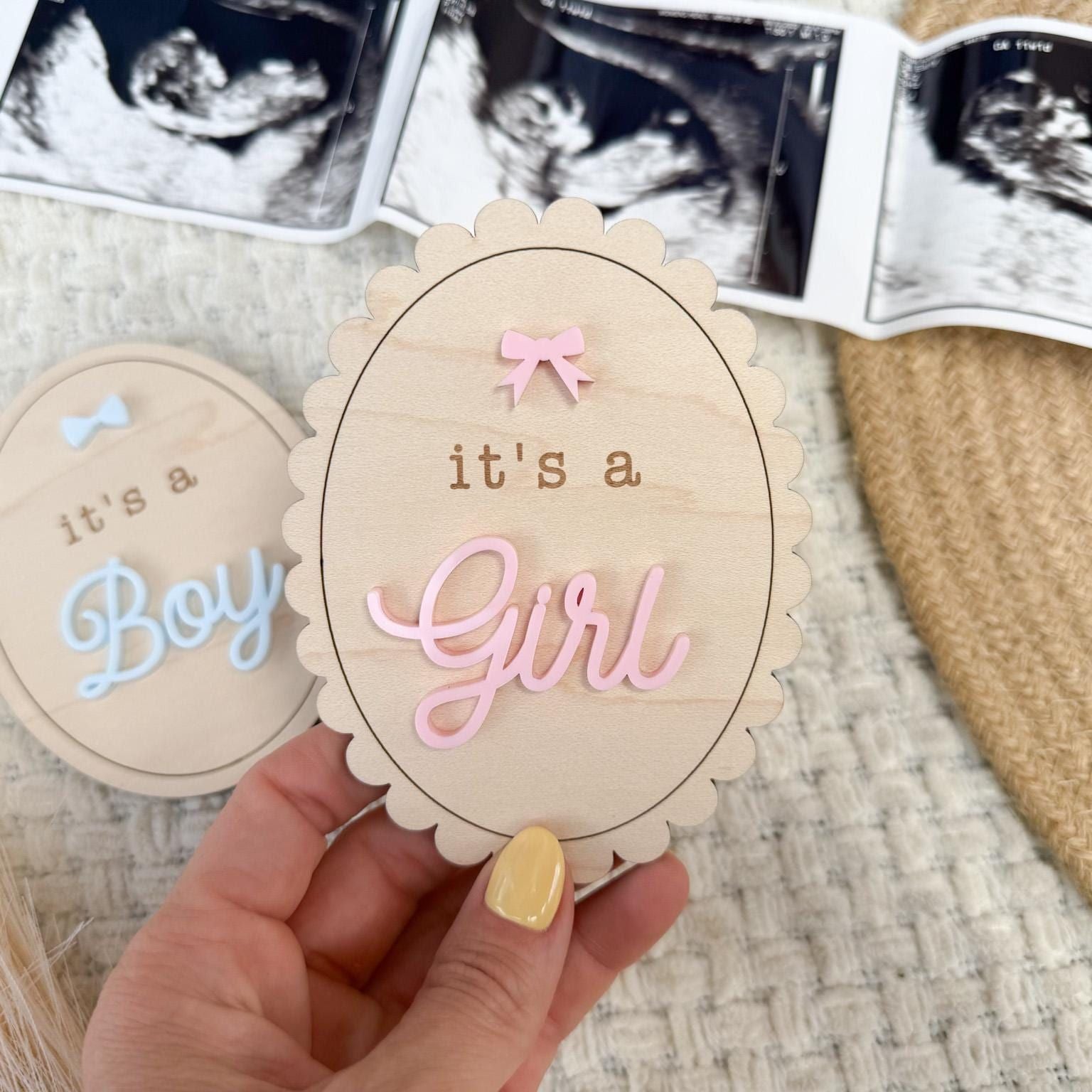 Hospital Gender Reveal It's a Boy It's a Girl Wooden Sign, Gender Reveal Hospital Sign, Gender Announcement Prop