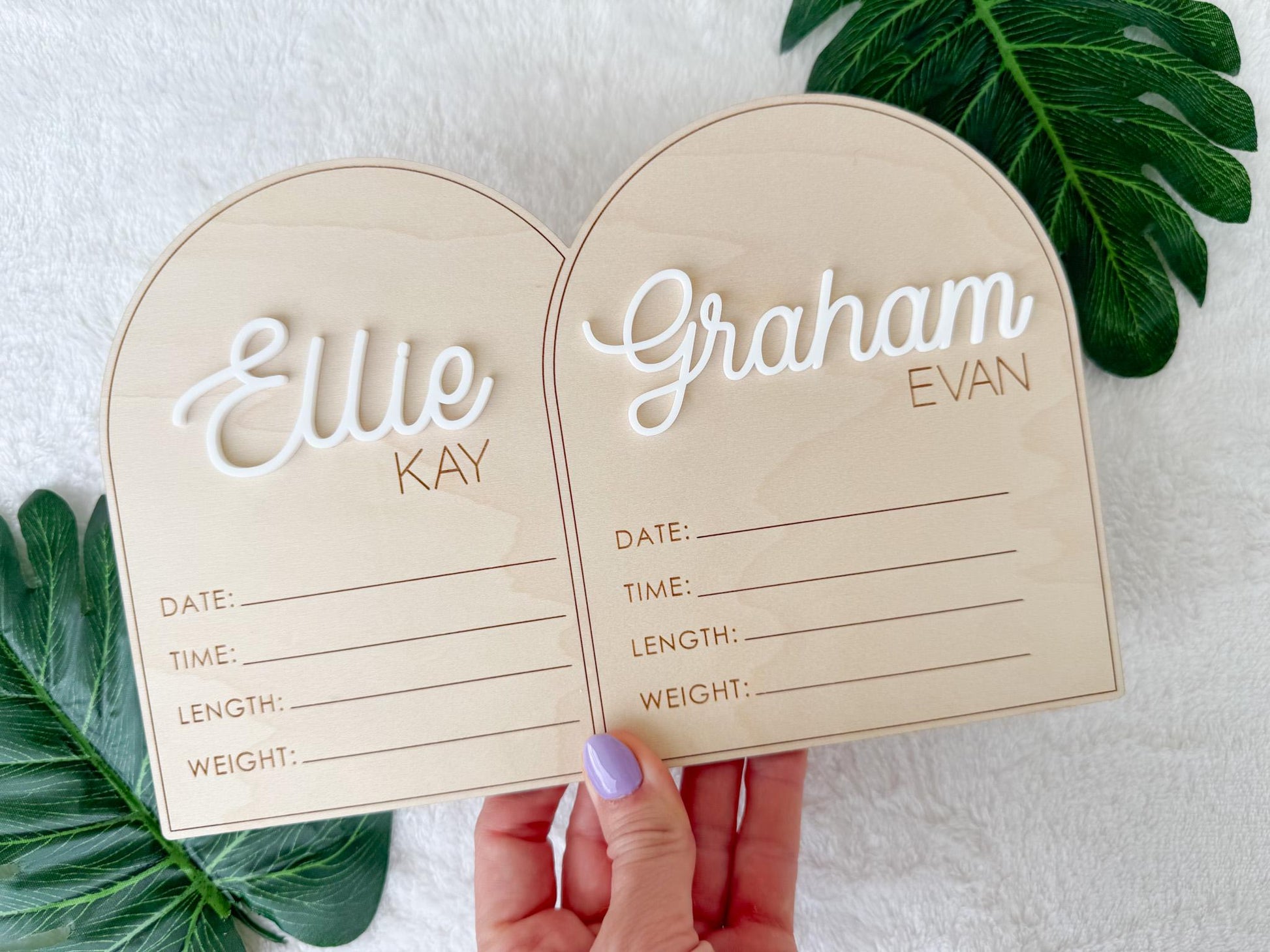 Twin Birth Announcement Sign, Twin Name Sign for Hospital, Twin Birth Stats Sign, Hospital Name sign for Twins, Baby Newborn Sign for Twins