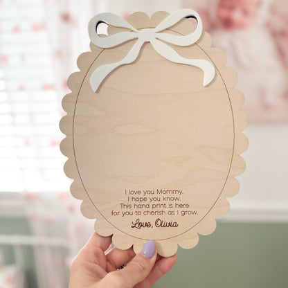 Mother's Day Gift From Child, Handmade gift for mom, DIY Kids Handprint Sign, Keepsake Gift For Baby's First Mother's Day Craft