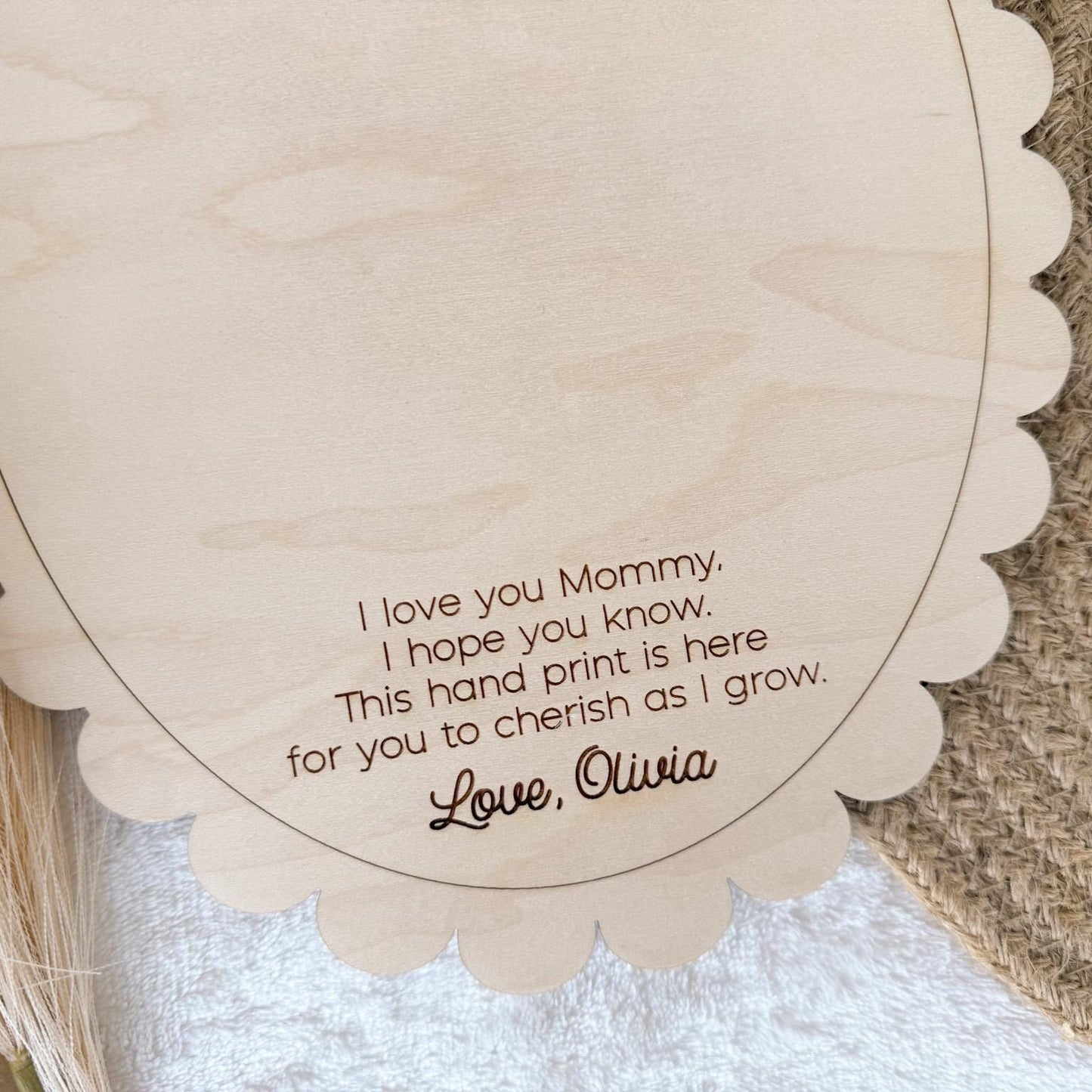 Mother's Day Gift From Child, Handmade gift for mom, DIY Kids Handprint Sign, Keepsake Gift For Baby's First Mother's Day Craft