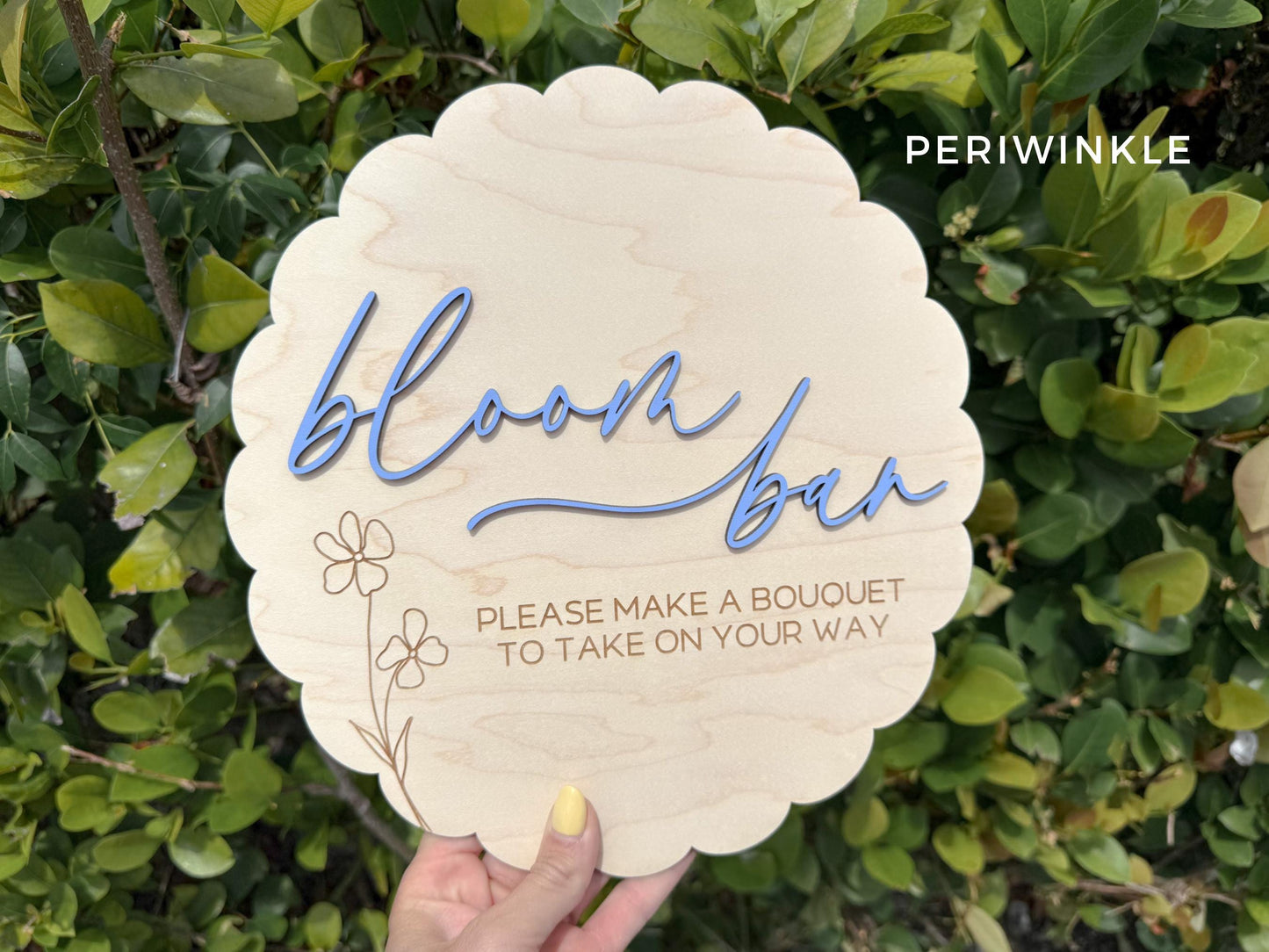 Bloom Bar Sign, Flower Bar Bridal Shower Sign, Baby in Bloom Baby Shower Sign, Hanging Make a Bouquet Sign, Bloom Bar Wedding Sign