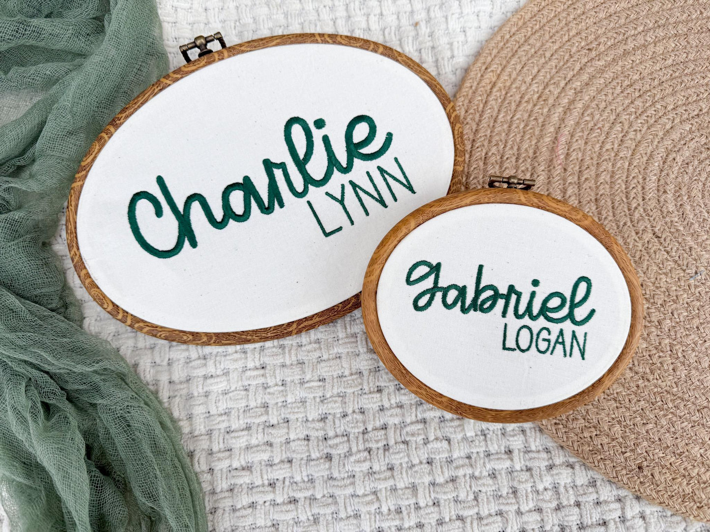 Embroidered Hospital Name Announcement, Embroidered Baby Name Sign Hospital, Embroidery Birth Announcement, Embroidery Hoop Nursery Decor