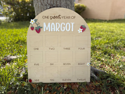 Berry First Birthday Photo Board, Berry Sweet Birthday One Year of Board Strawberry Birthday decor, One Sweet Year Display, Sweet One Decor
