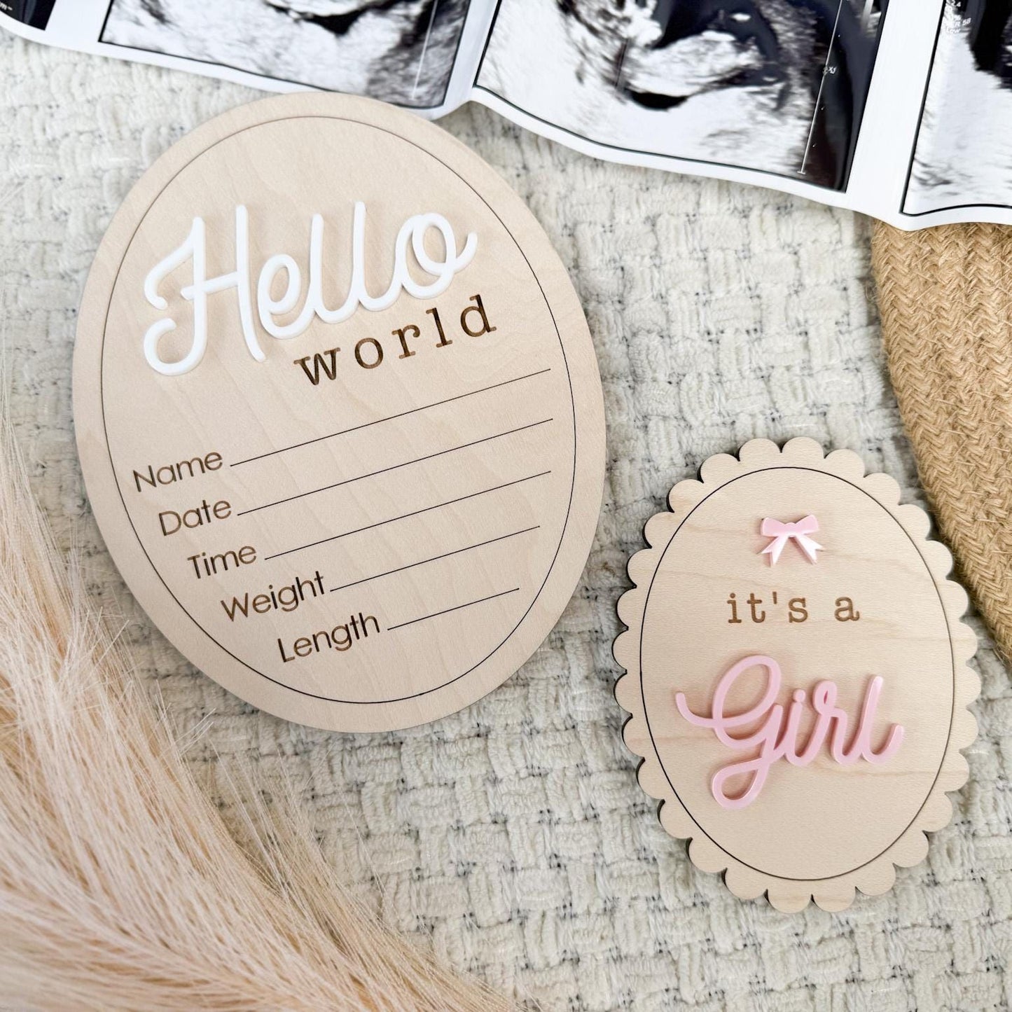 Hospital Gender Reveal It's a Boy It's a Girl Wooden Sign, Gender Reveal Hospital Sign, Gender Announcement Prop