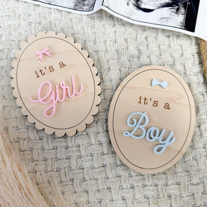 Hello World Gender Reveal Hospital Sign, Hospital Gender Reveal It's a Boy It's a Girl Wooden Sign, Gender Announcement Prop for Hospital