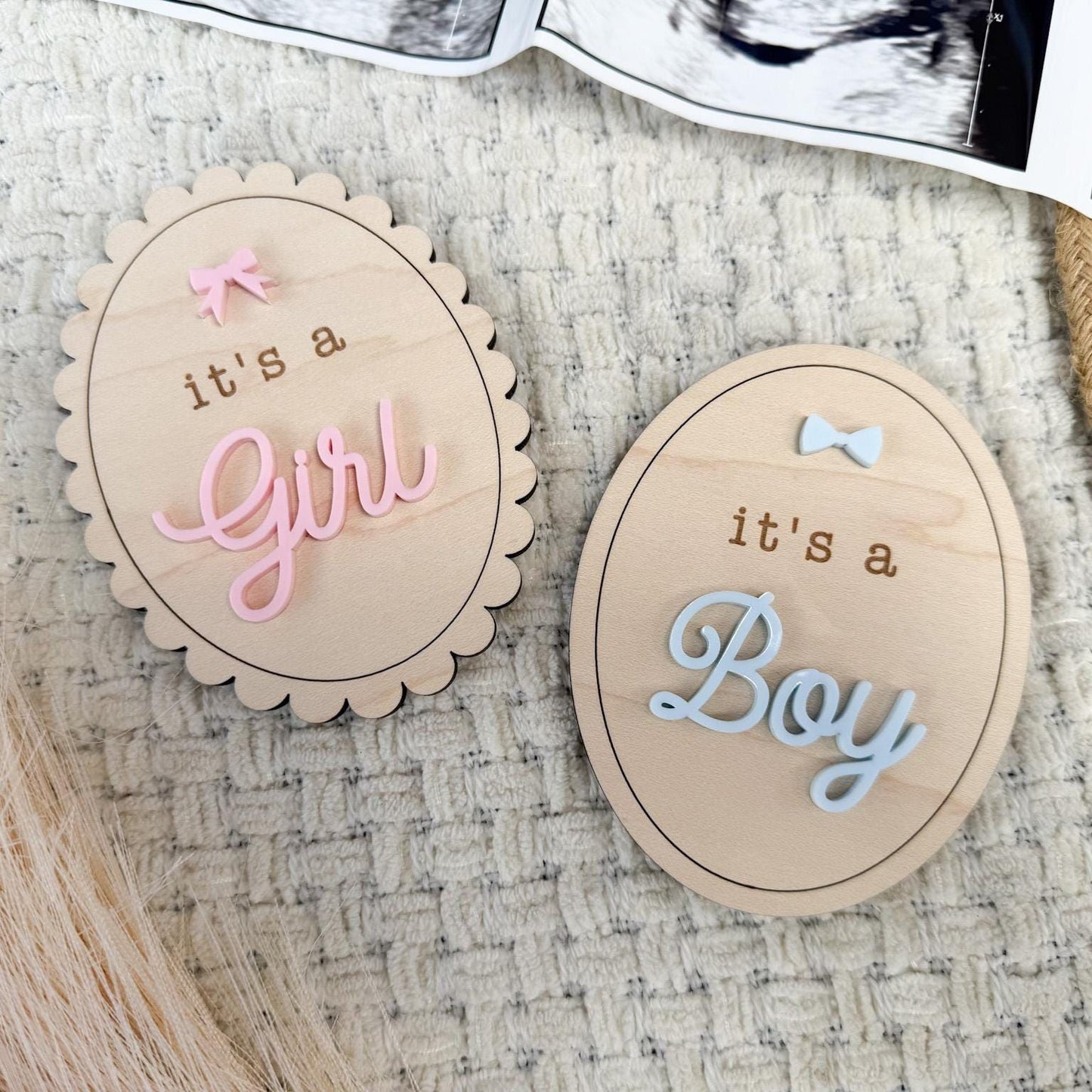 Hospital Gender Reveal It's a Boy It's a Girl Wooden Sign, Gender Reveal Hospital Sign, Gender Announcement Prop