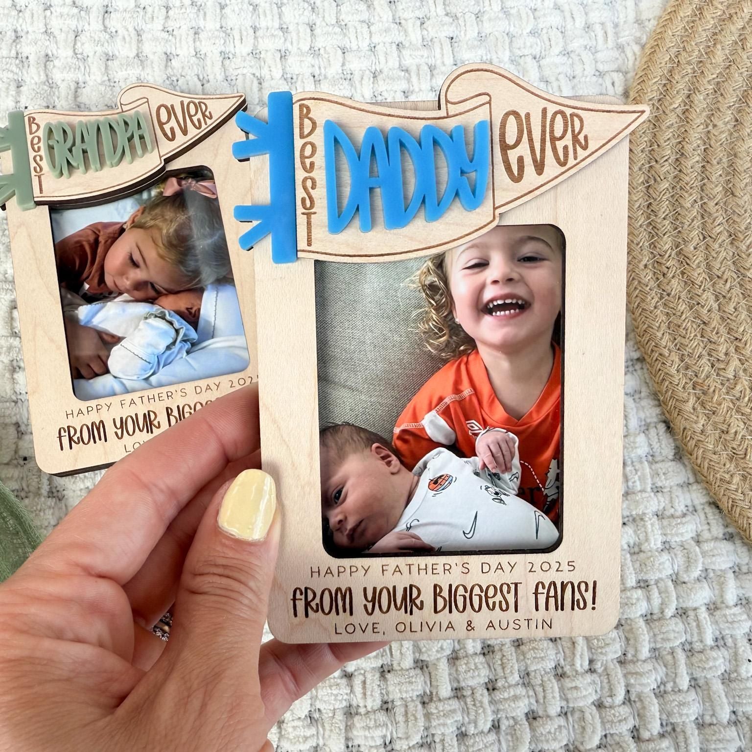 Father's Day Gift Idea, First Father’s Day Picture Frame Gift From Baby, Photo Frame for Dad or Grandpa, Best Dad Ever Gift for New Dad