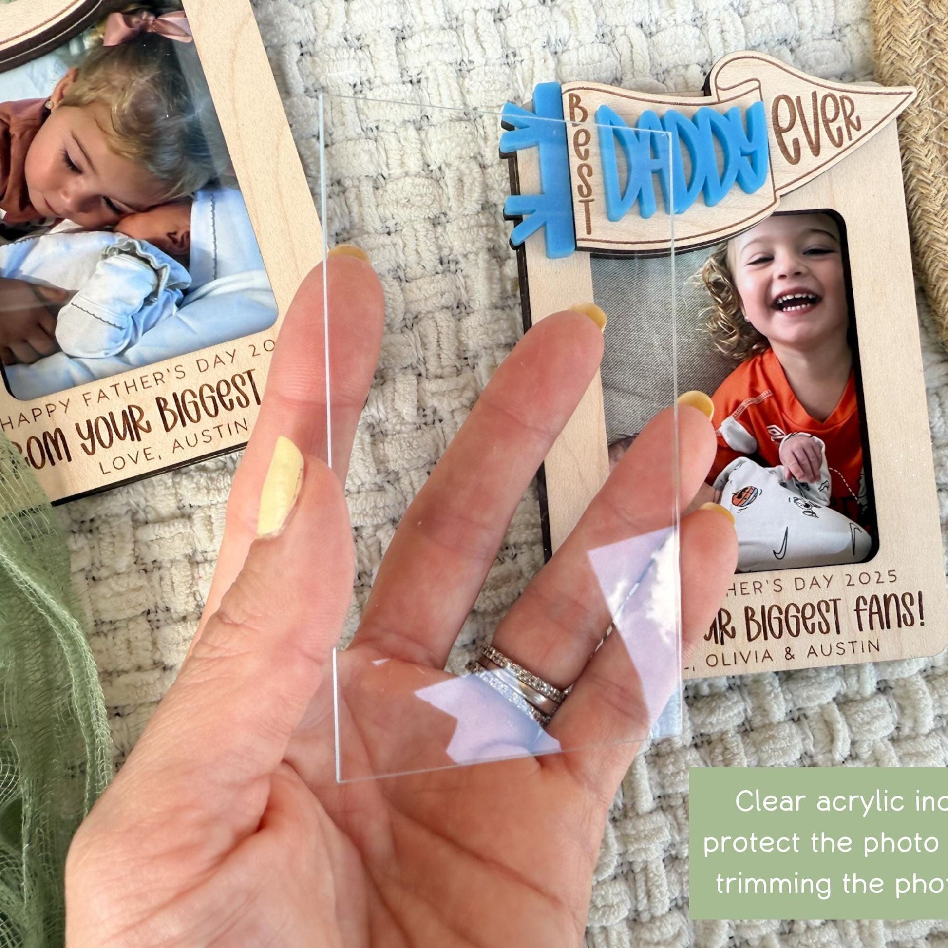 Father's Day Gift Idea, First Father’s Day Picture Frame Gift From Baby, Photo Frame for Dad or Grandpa, Best Dad Ever Gift for New Dad
