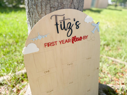 Time Flies First Birthday, Airplane First Year Photo Board, Airplane Birthday Sign, First Year Flew By One Year Photo Board, Airplane Party