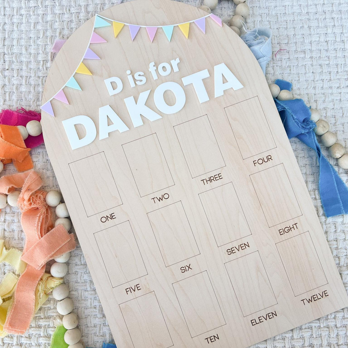 My First year board, One Year of Photo Board, First Birthday Sign Birthday Bunting Banner, First Birthday Decor, Monthly Baby Photo Display