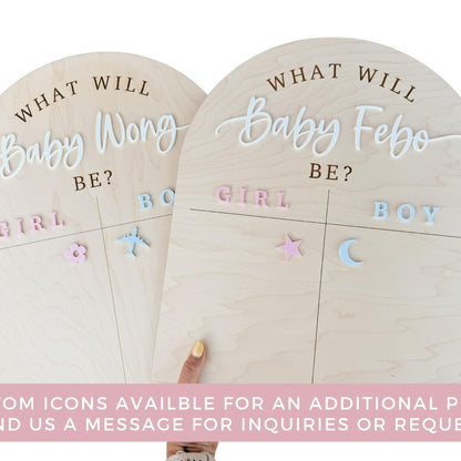 Gender Reveal Voting Board, Boy or Girl Guessing Board, Gender Guessing Game Sign, He or She What Will Baby Be, Gender Reveal Party Ideas