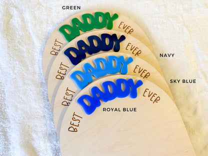 First Father's Day Gift From Child, Dad Handprint Board, DIY Kids Handprint Sign, Keepsake Gift For Baby's First Father's Day Craft