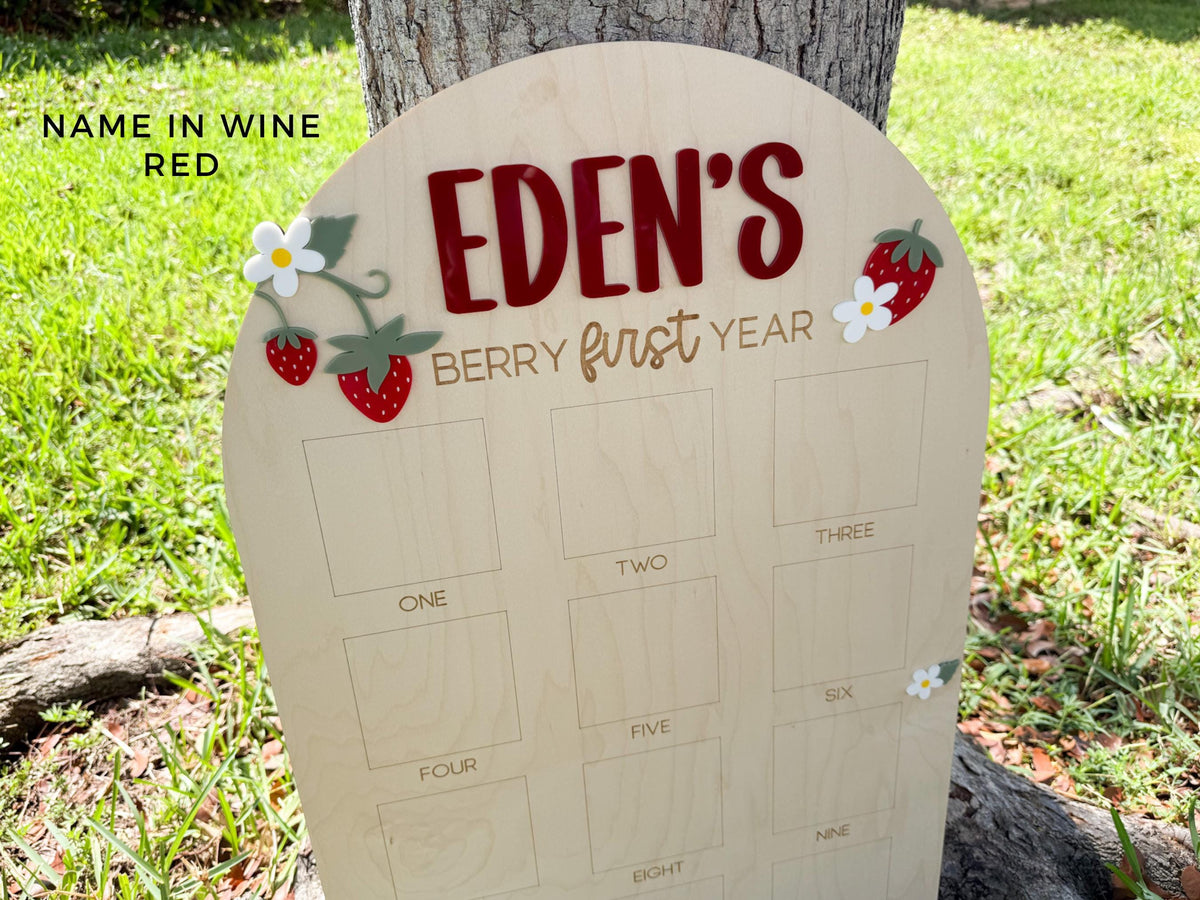 Berry First Birthday Photo Board, Berry Sweet Birthday One Year of Board Strawberry Birthday decor, One Sweet Year Display, Sweet One Decor
