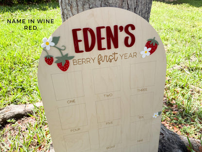 Berry First Birthday Photo Board, Berry Sweet Birthday One Year of Board Strawberry Birthday decor, One Sweet Year Display, Sweet One Decor