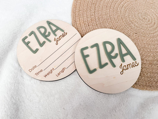 Baby Announcement Sign, Birth Announcement Sign for hospital, Baby Name Sign for Hospital, Birth Stats Newborn Baby Welcome Sign, Name Plate