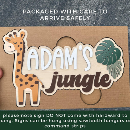 Custom Theme Nursery Name Sign, Under The Sea Kids Room Decor, Jungle Boy Name Sign, Safari Toddler Boy Room, Ocean Animal Art