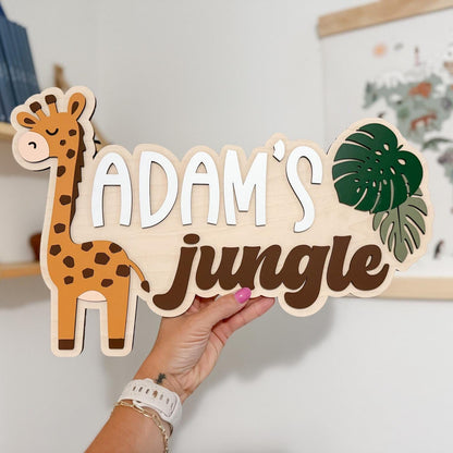 Custom Theme Nursery Name Sign, Under The Sea Kids Room Decor, Jungle Boy Name Sign, Safari Toddler Boy Room, Ocean Animal Art