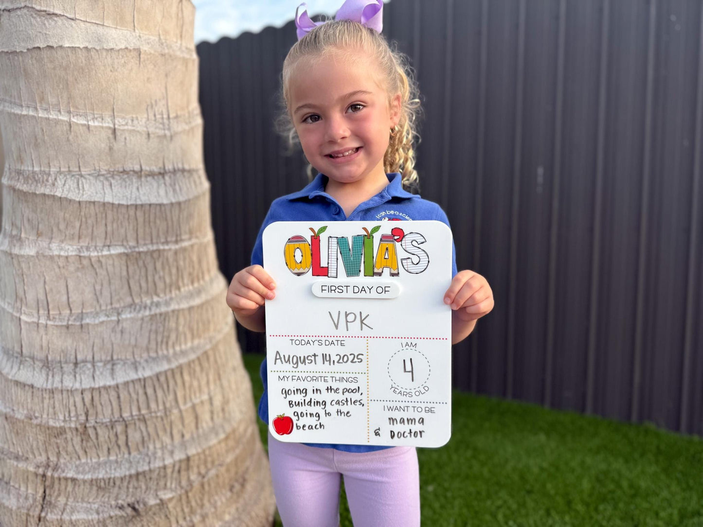 My First Day of School Sign, Back to School Board, First and Last Day of School Board, Reusable Sign for School Pictures