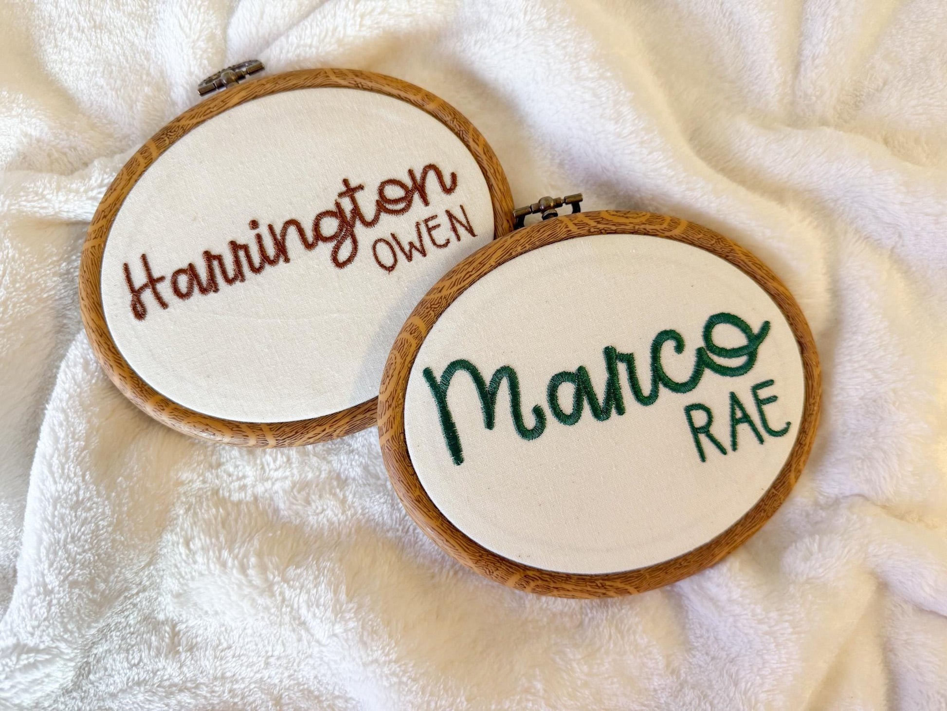 Embroidered Hospital Name Announcement, Embroidered Baby Name Sign Hospital, Embroidery Birth Announcement, Embroidery Hoop Nursery Decor