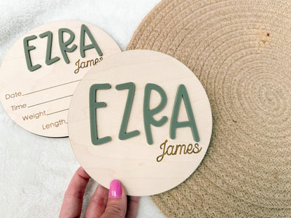 Baby Announcement Sign, Birth Announcement Sign for hospital, Baby Name Sign for Hospital, Birth Stats Newborn Baby Welcome Sign, Name Plate