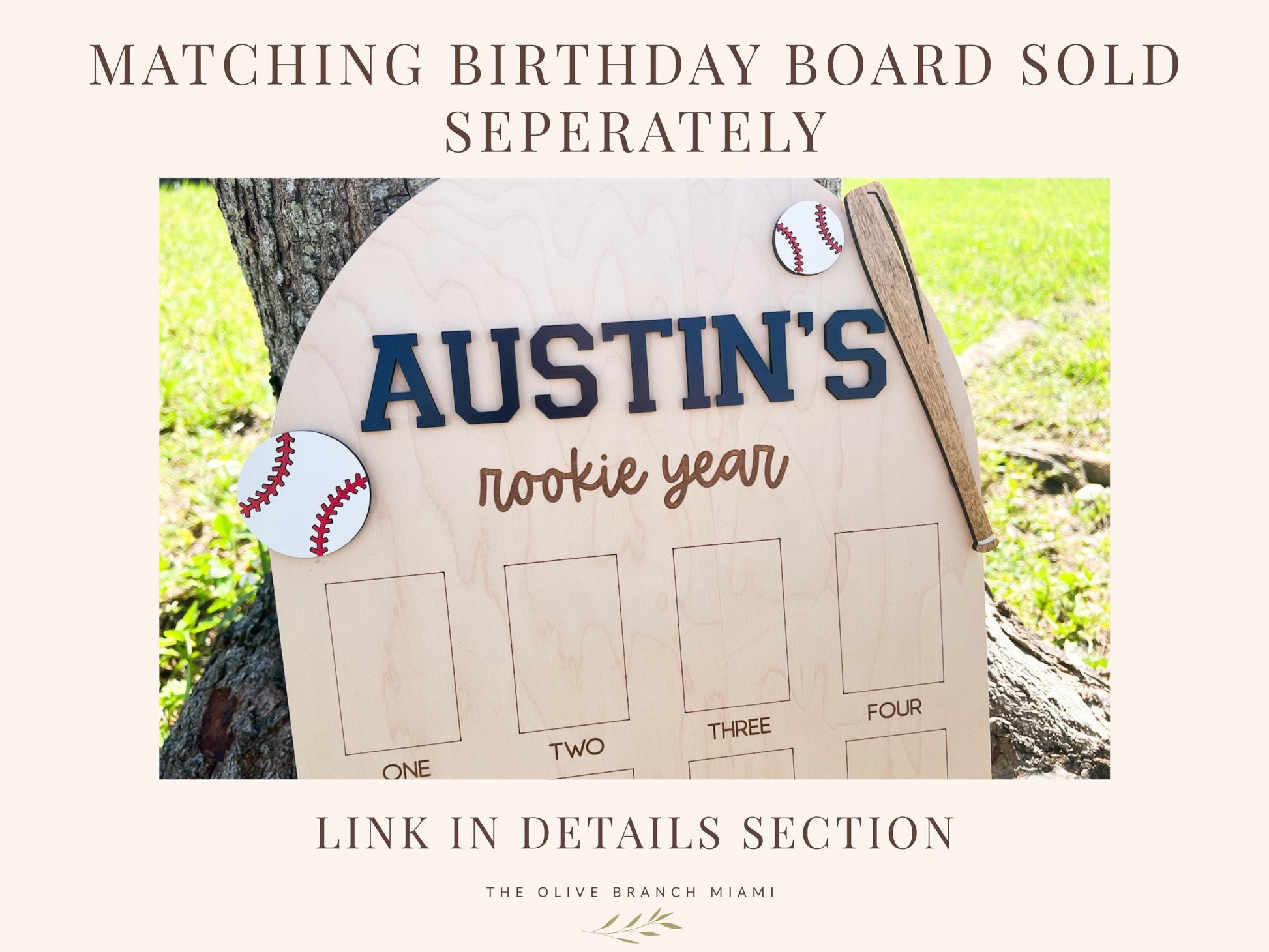 First Birthday Baseball Cake topper, Rookie of the Year Birthday, Baseball Smash Cake, Custom Name First Birthday Cake Topper