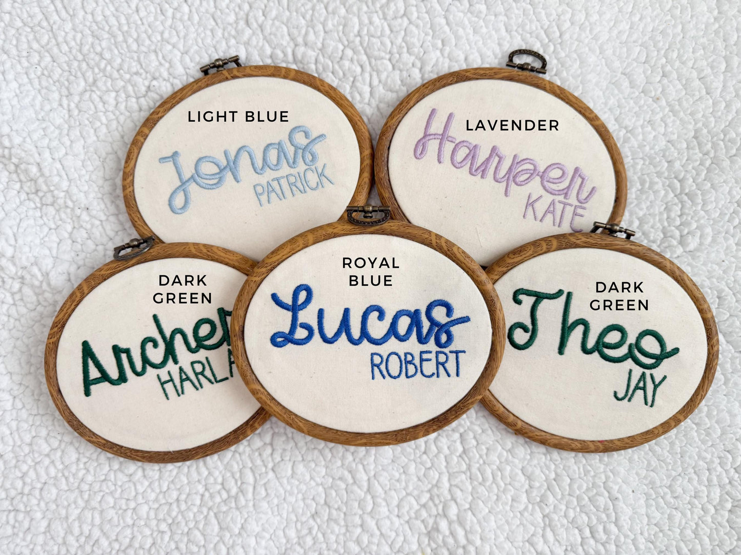Embroidered Hospital Name Announcement, Embroidered Baby Name Sign Hospital, Embroidery Birth Announcement, Embroidery Hoop Nursery Decor
