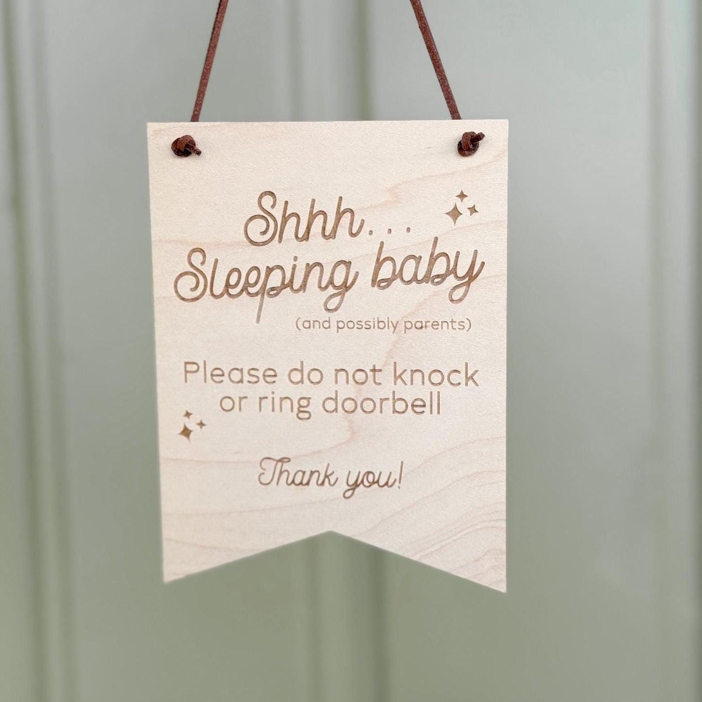 Sleeping Baby Do Not Knock Sign, Newborn Gift for Parents, Shhh Do Not Knock or Ring Doorbell, Baby Sleeping Door Sign