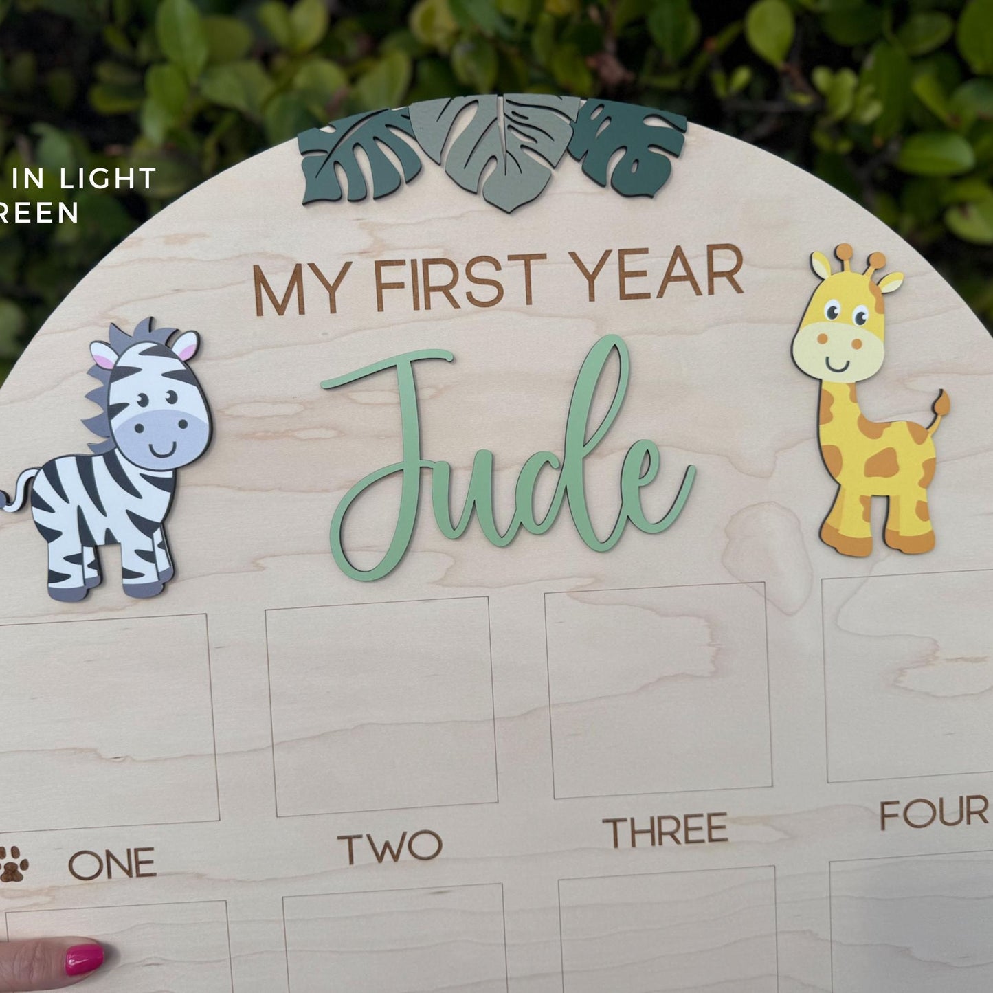 Wild One Year of Photo Board, Safari First Year Board, Baby's my first year sign, Jungle First Birthday Decor, 1st Birthday Photo Collage