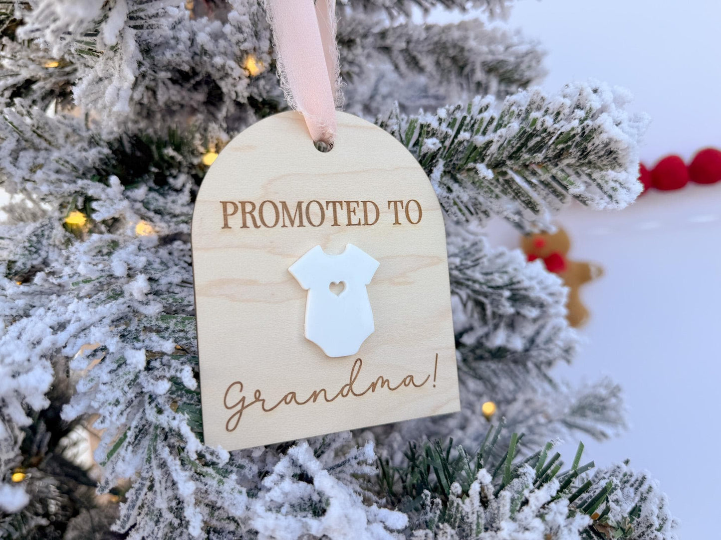 Promoted to Grandma, Promoted to Grandpa, We're Pregnant Announcement Ornament, Christmas Pregnancy Reveal Ornament, Baby Coming 2026
