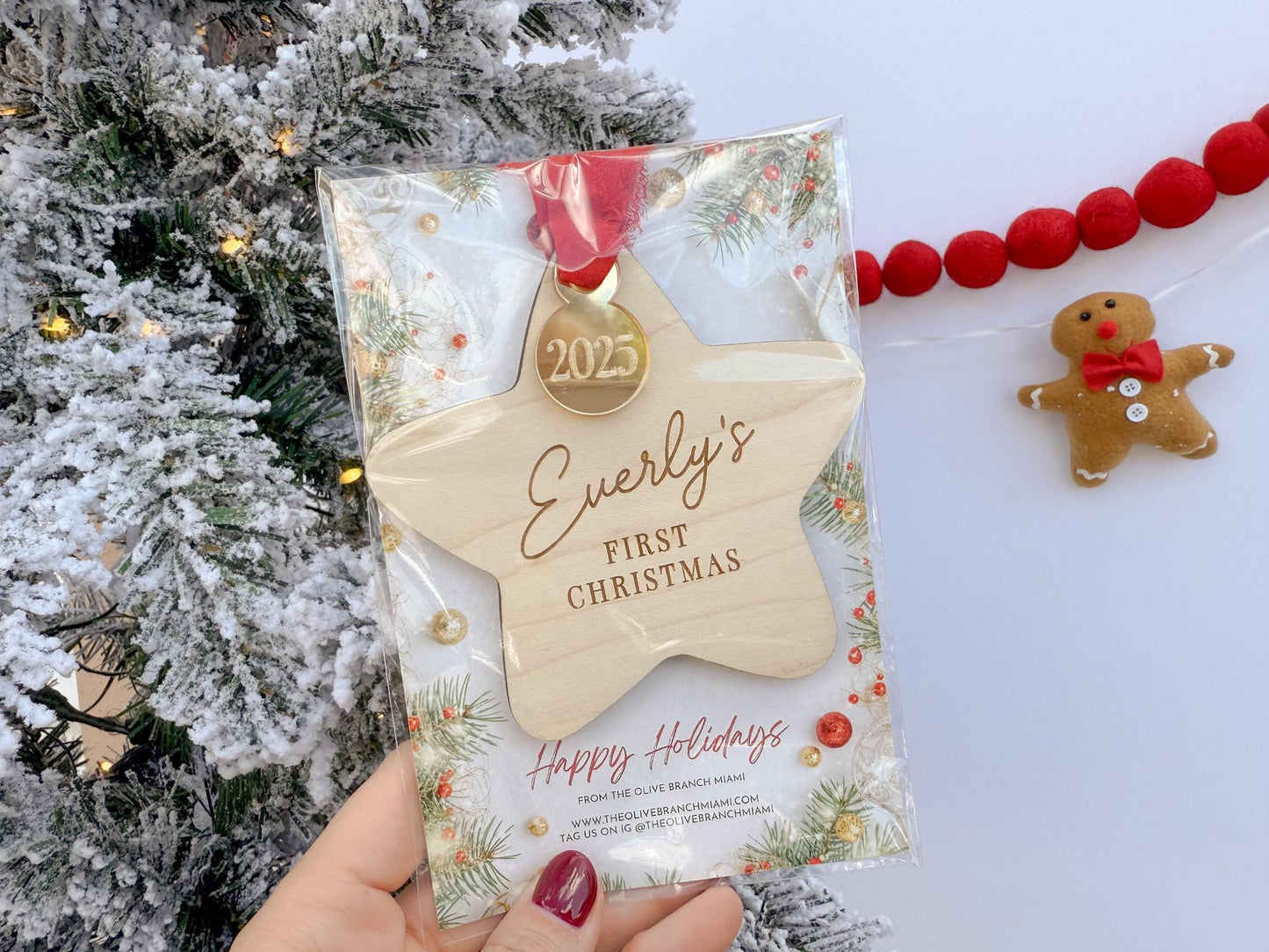 Baby's First Christmas Ornament 2025, My First Christmas Keepsake Ornament, Newborn Keepsake Gift, Baby 1st Christmas Decoration,