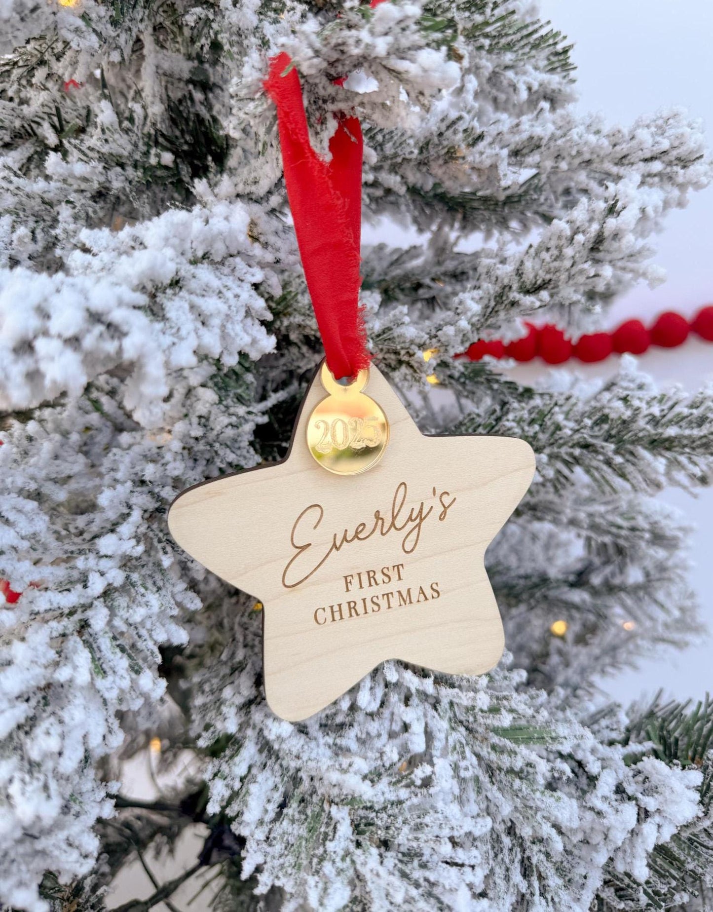Baby's First Christmas Ornament 2025, My First Christmas Keepsake Ornament, Newborn Keepsake Gift, Baby 1st Christmas Decoration,