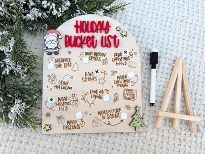 Holiday Bucket List Board, Christmas Bucket List Sign, Holiday Family Activities Checklist, December Bucket List Planner, Family Tradition