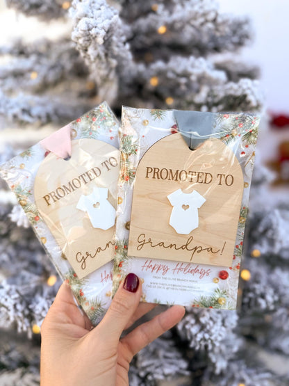 Promoted to Grandma, Promoted to Grandpa, We're Pregnant Announcement Ornament, Christmas Pregnancy Reveal Ornament, Baby Coming 2026