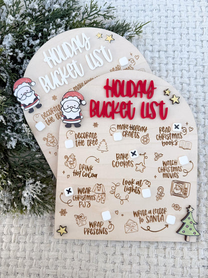 Holiday Bucket List Board, Christmas Bucket List Sign, Holiday Family Activities Checklist, December Bucket List Planner, Family Tradition