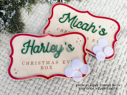 Christmas Eve Box Plaque for Kids – Christmas Crate Sign, Special Delivery Wooden Christmas Eve Box for Kids, Holiday Box Name Tag