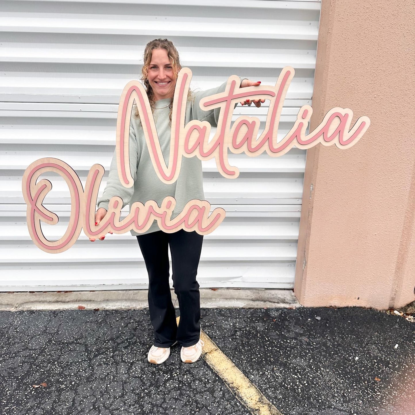 Personalized Nursery Name Sign | Custom Wooden Baby Name Sign | Script Name Wall Decor | Modern Nursery Decor | Baby Shower Gift