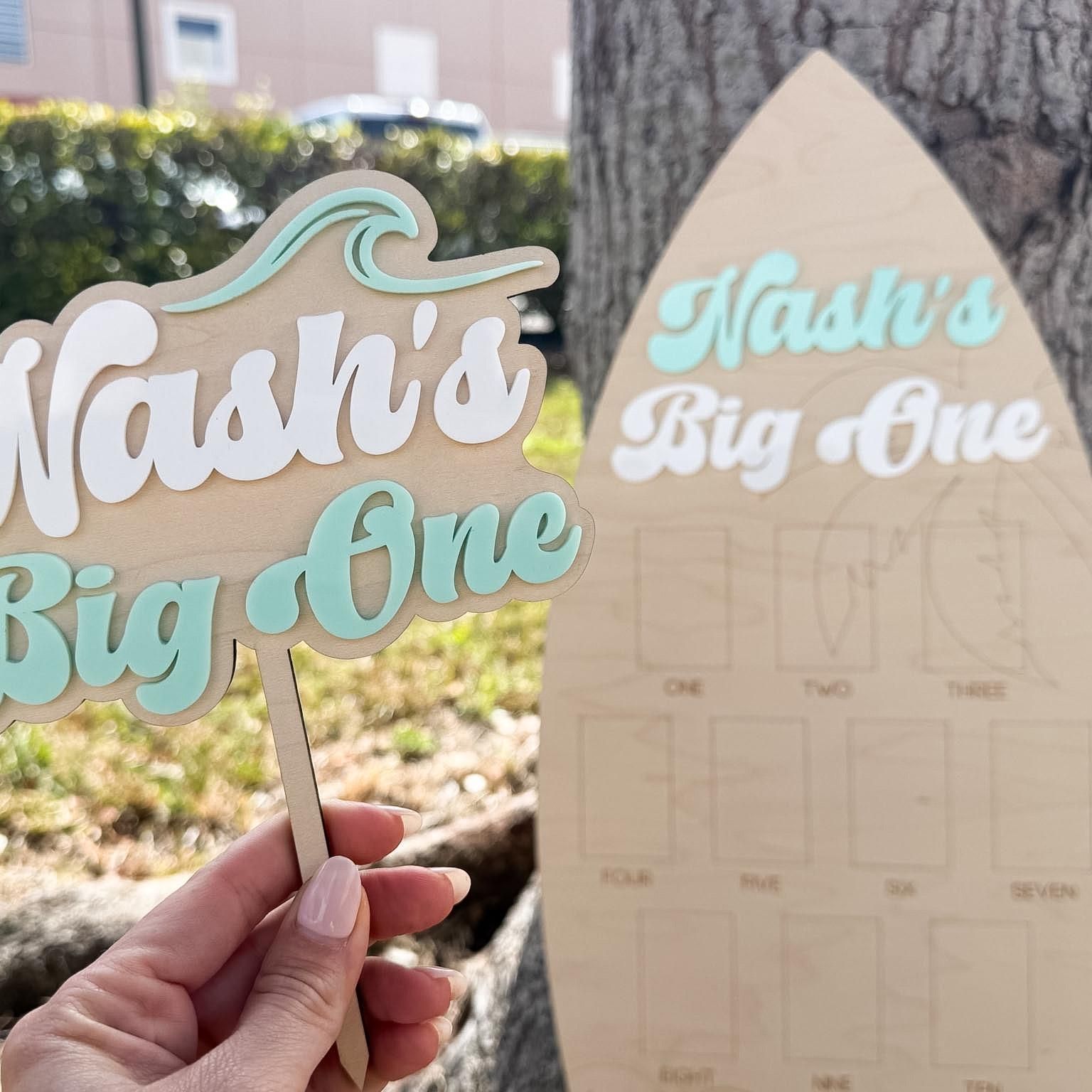 The Big One Birthday Cake Topper, First Wave Party, Surf Theme First Birthday, Beach Nautical 1st Birthday Party Decor, Custom Cake Topper