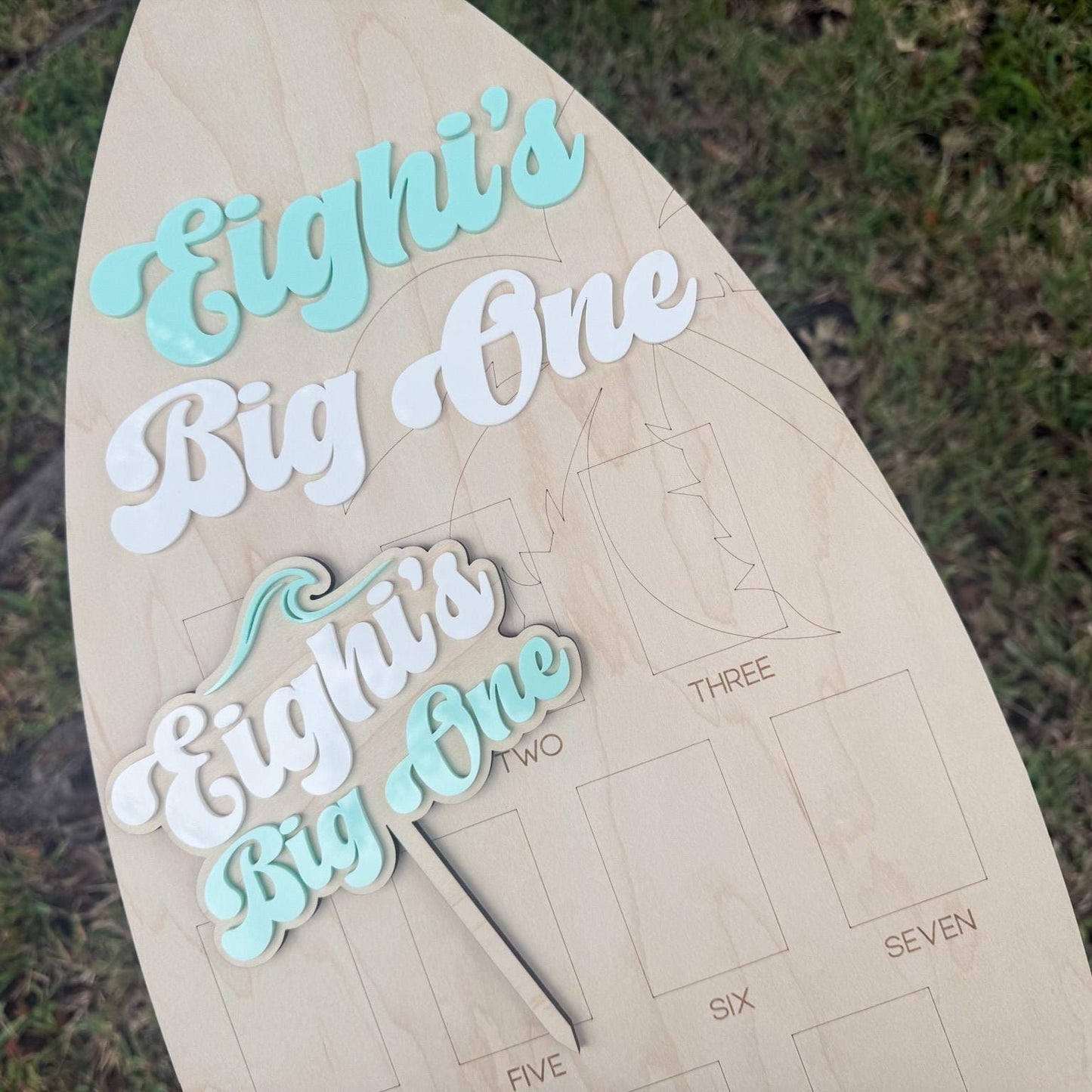 The Big One Birthday Cake Topper, First Wave Party, Surf Theme First Birthday, Beach Nautical 1st Birthday Party Decor, Custom Cake Topper