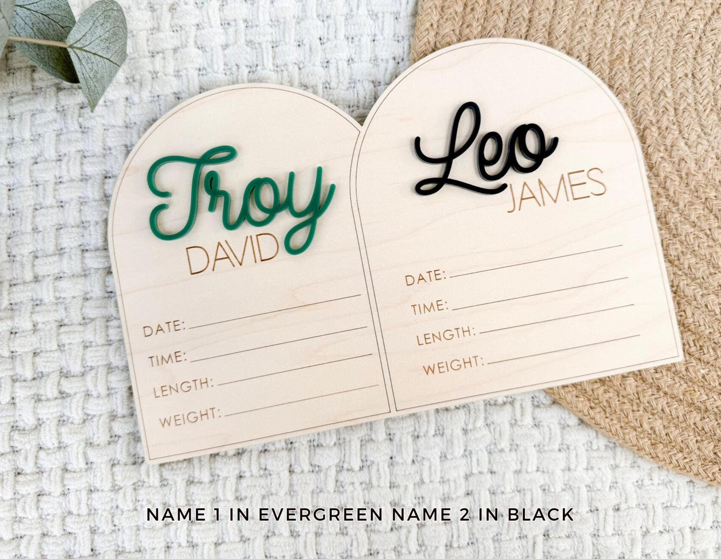 Twin Birth Announcement Sign, Twin Name Sign for Hospital, Twin Birth Stats Sign, Hospital Name sign for Twins, Baby Newborn Sign for Twins