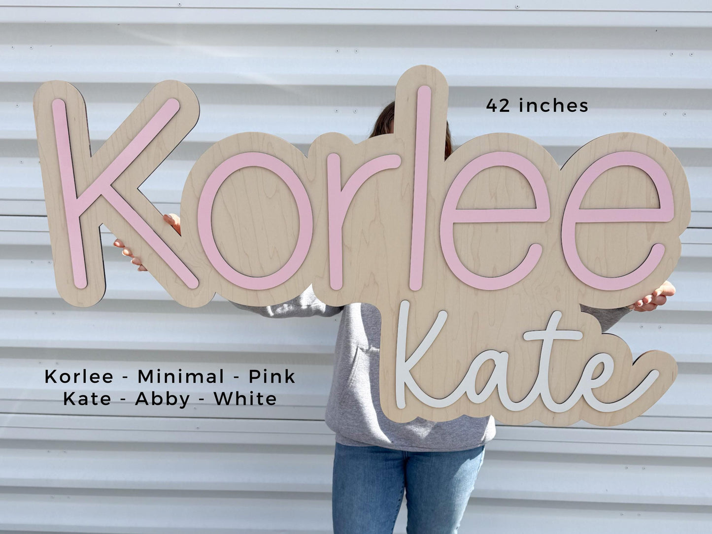 Nursery Name Sign, Large Wood Baby Name Sign, Above Crib Name Sign, Girl Name Sign, Layered Baby Name Sign, Boy Name Sign