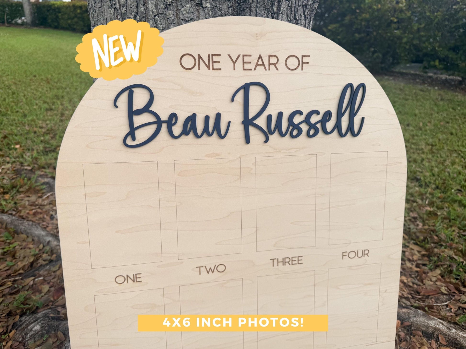 My First Year Board, One Year of Photo Board, First Year Board, First Birthday Decor, Baby's my first year sign 4x6, One Year Old Birthday