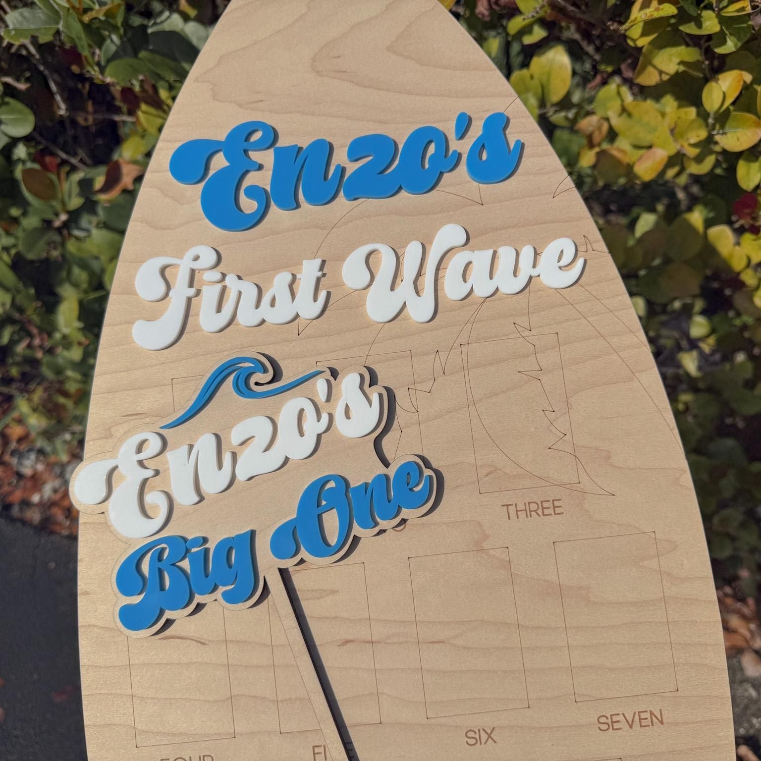 The Big One Birthday Cake Topper, First Wave Party, Surf Theme First Birthday, Beach Nautical 1st Birthday Party Decor, Custom Cake Topper