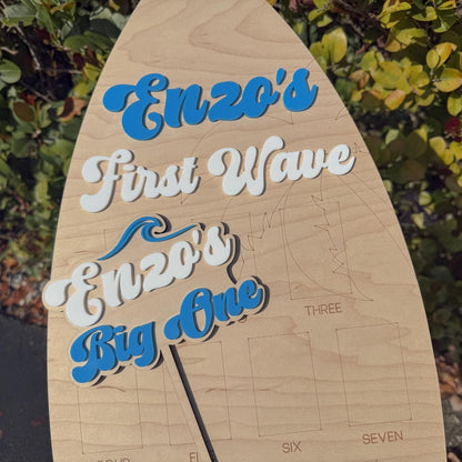 The Big One Birthday Cake Topper, First Wave Party, Surf Theme First Birthday, Beach Nautical 1st Birthday Party Decor, Custom Cake Topper