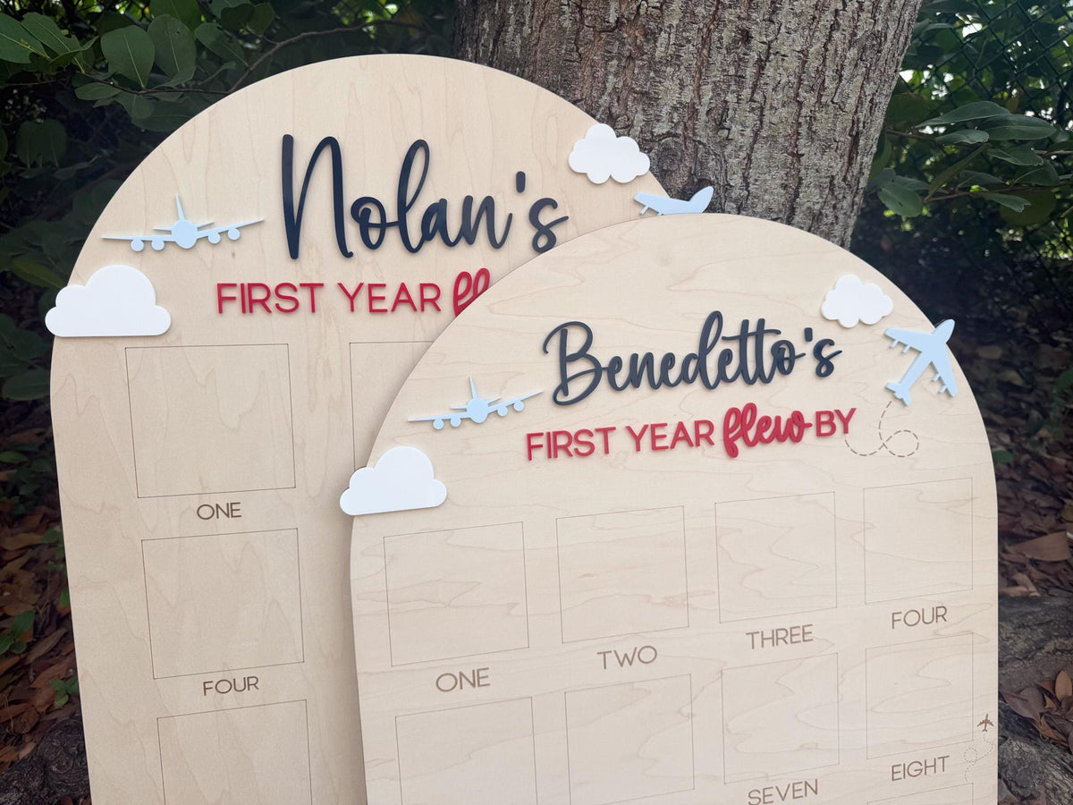 Time Flies First Birthday, Airplane First Year Photo Board, Airplane Birthday Sign, First Year Flew By One Year Photo Board, Airplane Party