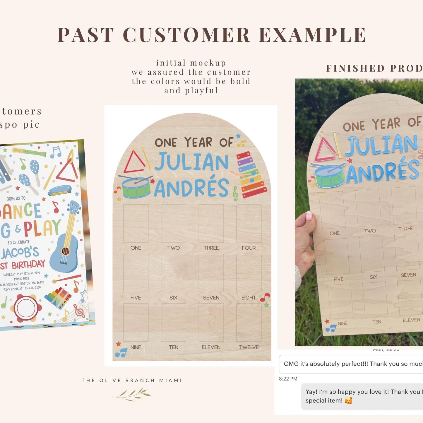 One Year of Photo Board, Custom Theme First Year Board, Baby's my first year sign, 12 month Birthday Decor, 1st Birthday Photo Collage,