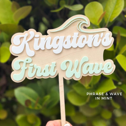 The Big One Birthday Cake Topper, First Wave Party, Surf Theme First Birthday, Beach Nautical 1st Birthday Party Decor, Custom Cake Topper